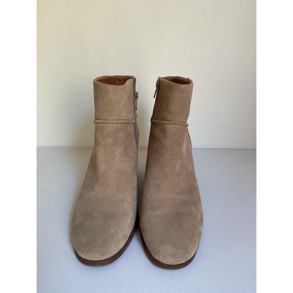Lucky Brand Suede Ankle Booties • Beige/Taupe • Wedge Heel • Women’s 7.5 - Picture 7 of 10